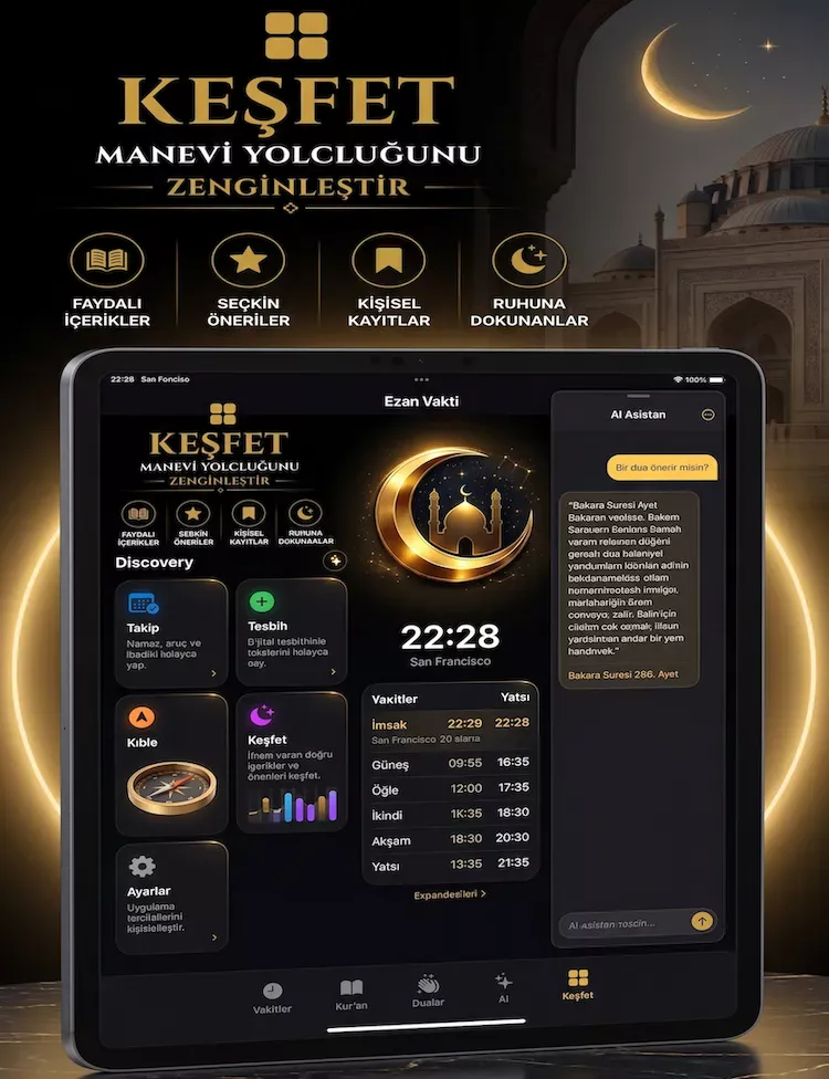 Ezan Vakti AI ios app yayında.